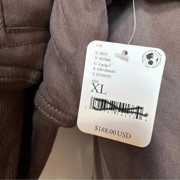 NNWT Free People Padded Cropped Bomber Jacket Dark Gray Black XL - Picture 4 of 8